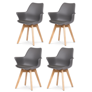 Zestaw krzeseł do jadalni CT-771 GREY, 4 szt.