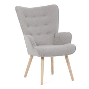 Fotel uszany Bouclé GREY2, szary