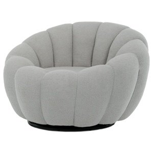 Fotel obrotowy Bouclé GREY2, szary
