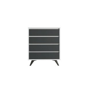 Komoda Suvera White and Anthracite