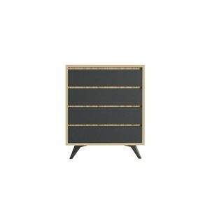 Komoda Suvera Oak and Anthracite