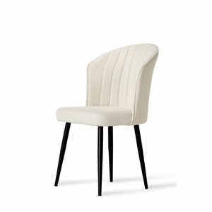 Zestaw krzeseł do jadalni Rubi Cream and Black, 2szt.